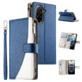 thumbnail image 1 of Funda cartera GANGXUN para Xiaomi Poco C71 4G , cuero PU con tarjetero, cremallera, correa de mano, soporte y protección 1144°, 1 of 6