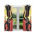 thumbnail image 2 of MYPOP African Woman Window Curtain Kitchen Curtain 26x39 inches (Two Pieces), 2 of 3