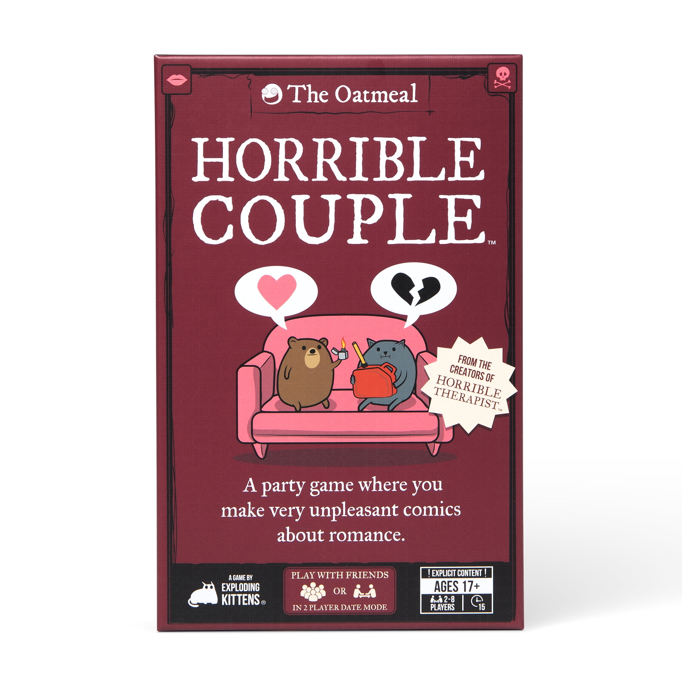 Horrible Couple – Party Game For 2-8 Players, From The Creators of Horrible Therapist | A Funny Game Night with Friends, Card Game for Adults On Date Night, Anniversary Gift
