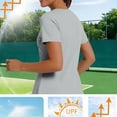 thumbnail image 6 of ZQUUVOU Women's Sun Shirts Short Sleeve Ice Silk Sun Protection Top Solid Crewneck Cooling Breathable Lightweight Shirts Gray, 6 of 7