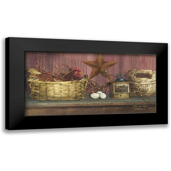 Jacobs, Billy 14x9 Black Modern Framed Museum Art Print Titled - Rise and Shine