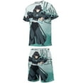 thumbnail image 3 of Demon Slayer Muichiro Tokito Boys T-Shirt And Shorts Outfit Set Athletic Short Sleeve Tee Mesh Shorts Set for Kids, 3 of 8