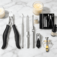 thumbnail image 7 of EXLEAF 2026 New Mens Grooming Kit Heavy Duty Nail Clippers Mens Gift Set Professional Toenail Clippers Nail Care Kit for Women Black Style 9, 7 of 7