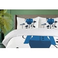 thumbnail image 4 of Ambesonne Heels and Dresses Duvet Cover Set, Tailor's Shop, 2-Calking, Blue Black White, 4 of 7