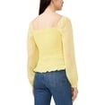 thumbnail image 2 of Riley & Rae Womens Ruched Square-Neck Pullover Top, 2 of 3