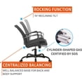 Ergonomic Rolling Mesh Chairs, Lumbar Support, Adjustable Swivel, Black