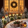 thumbnail image 6 of Hyknon 5 Pack Solar Christmas Pathway Lights, Warm LED Waterproof Outdoor Stake Lights with Auto On Dusk, Wire Free Garden Ground Lamps for Yard Walkway Holiday Decor, 6 of 6