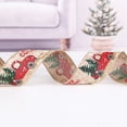 thumbnail image 3 of Cintas navideñas con borde con cable, árbol de Navidad, muñeco de nieve, camión, cinta para envolver con cable para decoración navideña, 10m, 3 of 5