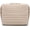 Apricot, variant on Parallel Traveler Makeup Bag Fold Down Design Cosmetic Bag with Brush Holder Toiletry Bags Women Portable Stripe Organizer Case Adjustable Dividers 27 Pockets & 3 Brush Holders