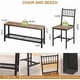 thumbnail image 2 of Juego de Mesa y 4 Sillas para Comedor con Estante de Almacenamiento, Set Completo para Comedor en Casa, 2 of 5