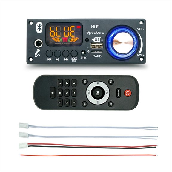 Placa Amplificadora Decodificadora de Audio Bluetooth 2x80W 160W Amplificador Reproductor de Audio 12V DIY Reproductor de MP3 Módulo de Radio FM para Coche TF USB