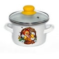 thumbnail image 1 of Stylish Enamel Stock Pot Cooking Pot and Glass Lid for Partyware - Ducklings, 1.6 Qt, 1 of 1