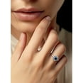 thumbnail image 2 of Anillos de circonio cúbico Silvora contra el mal de ojo plata de ley para mujer, 2 of 8