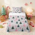thumbnail image 2 of Manfei Santa Twin Sheets Holiday Bedding, Black Red 3-Piece (1 Flat Sheet, 1 Fitted Sheet and 1 Pillowcase), 2 of 6