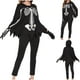 thumbnail image 2 of Jerseys sólidos a la moda para mujer, disfraz de Halloween, pareja de esqueleto, ropa de fantasma esqueleto divertido, disfraces de disfraces, conjunto con capucha de manga larga Wmkox8yi bvn4220, 2 of 9