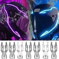 thumbnail image 1 of 4 luces de advertencia intermitentes impermeables para casco de motocicleta o bicicleta, tira de luz fría LED, pegatinas para casco de conducción nocturna., 1 of 4