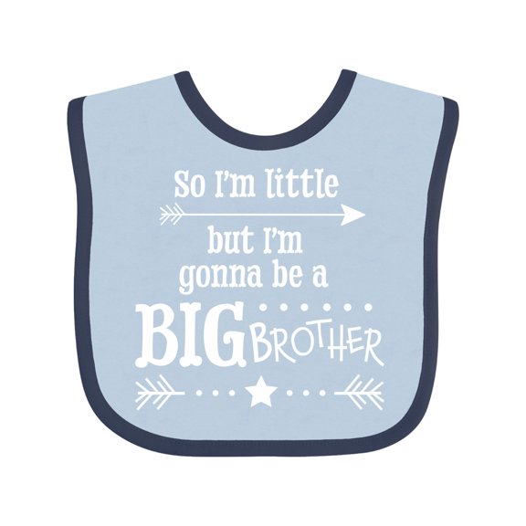 Inktastic So I'm Little, but I'm Going to Be a Big Brother Boys Baby Bib