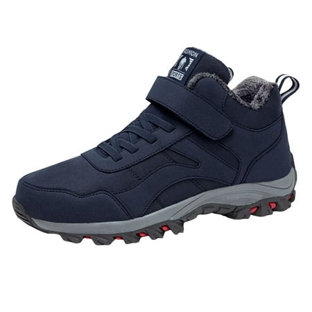 XDDST Fall Boots Men Couple Women Middle and Elderly High Top with Thick Velvet Slip and Comfortable Cotton Shoes Warm Sports Cotton Shoes Winter Ankle Boots Winter Warm Shoes Fuzzy