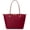 Burgundy, variant on Tote Bag for Women, Nylon Top-Handle Purse with Zipper, Lightweight Foldable  Hobo Handbag