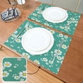 thumbnail image 6 of GZHJMY Placemats Set of 4,Green Fresh Daisy Heat-Resistant Non-Slip Double Sided Washable Kitchen Dining Table Mats for Kitchen Table Decoration, 12"x18", 6 of 6