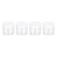 thumbnail image 1 of Transparente Plástico Frascos con Blanca Tapa - 4Uds 5oz/150ml Almacenamiento Recipientes Juego 70mm Diámetro Reutilizables Macetas para Cocina Organizador Unique Bargains conjuntos de contenedores de almacenamiento de alimentos, 1 of 5