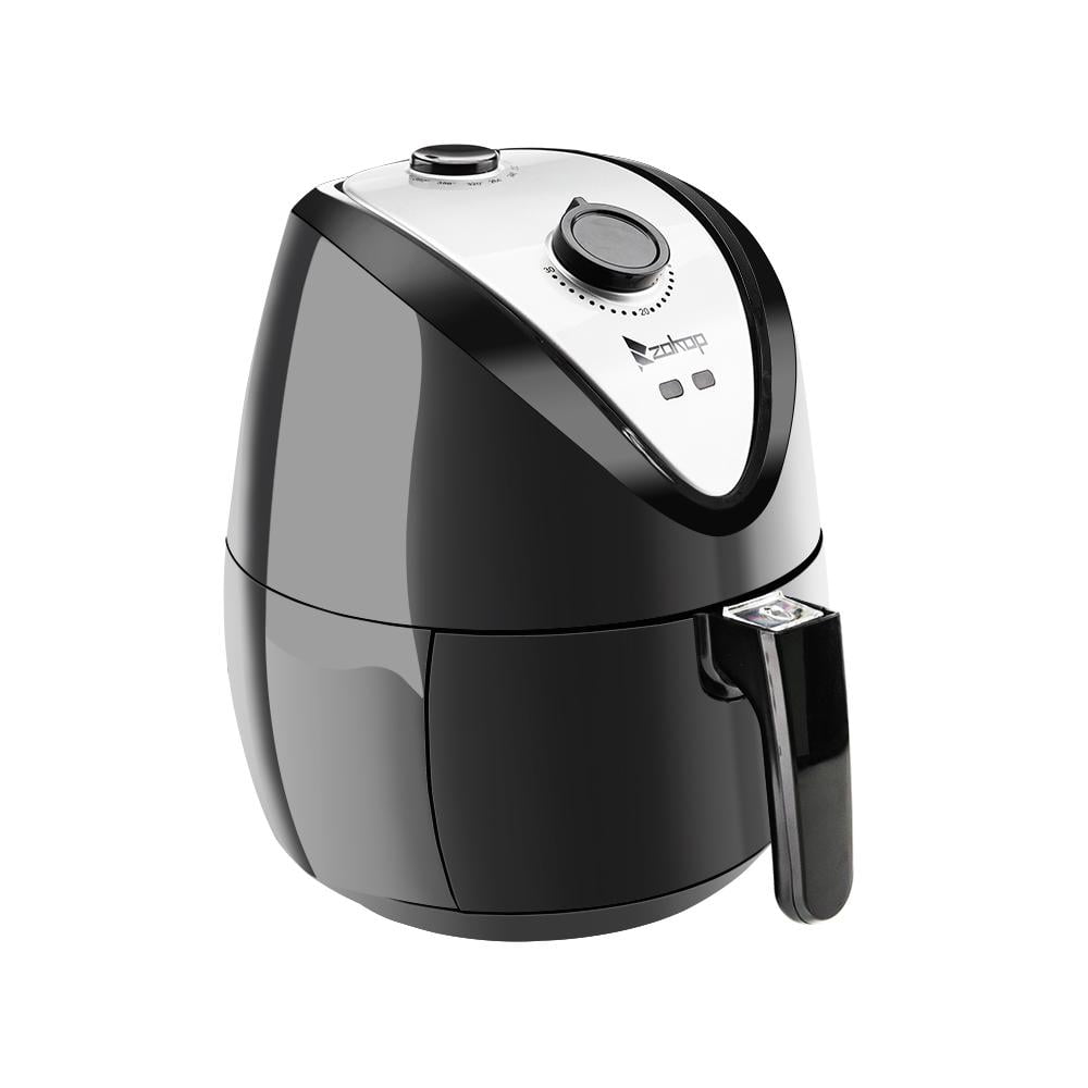 Tebru Air Fryer, 1500W 120V 2.7L Electric Air Fryer US Plug Black Small Kitchen Appliances