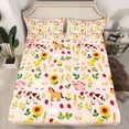 thumbnail image 2 of Feelyou Kid Cartoon Pig Cow Twin Sheet Sets, Farm Animal Theme Bedding, 3-Piece, 2 of 7