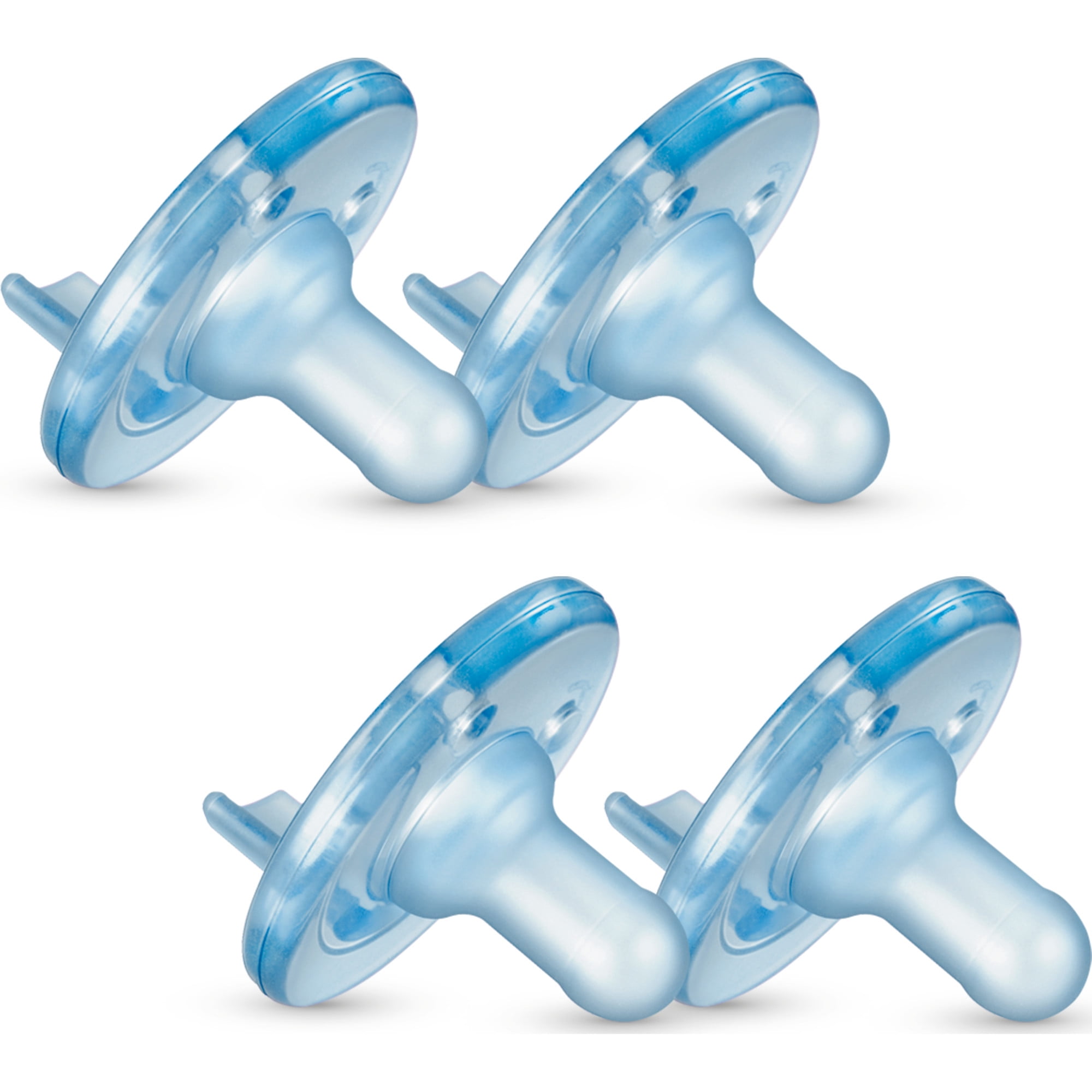 Philips AVENT Soothie Pacifier, 0-3 months, Blue, 4 Pack - Walmart.com