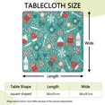 thumbnail image 2 of Green Christmas Baking Pattern Square Fitted Tablecloth with Elastic Edge,Square Table Cover,Washable Elastic Table Cover for Home Kitchen Party Decor 36"x36", 2 of 6