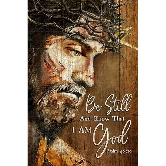 Jigsaw Wooden puzzle 300 pieces Jesus Christian Puzzles Bible Verse Be Still and Know That I Am God Religious Challenge Puzzle