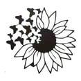 thumbnail image 2 of Escultura de girasol para colgar en la pared, decoración decorativa negra creativa para dormitorio, decoración rústica para interiores y exteriores,, 2 of 8