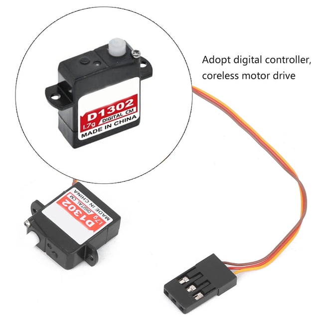 Herwey D1302 Micro Mini RC Servo Numérique Pièces de Rechange Accessoire pour Modèle d'Avion à Aile Fixe Télécommande Quadcopter