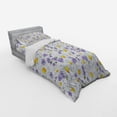 thumbnail image 3 of Ambesonne Floral Bedding Set 4 Pcs, Blossoming Wild Flowers, Queen, White Yellow Purple, 3 of 3