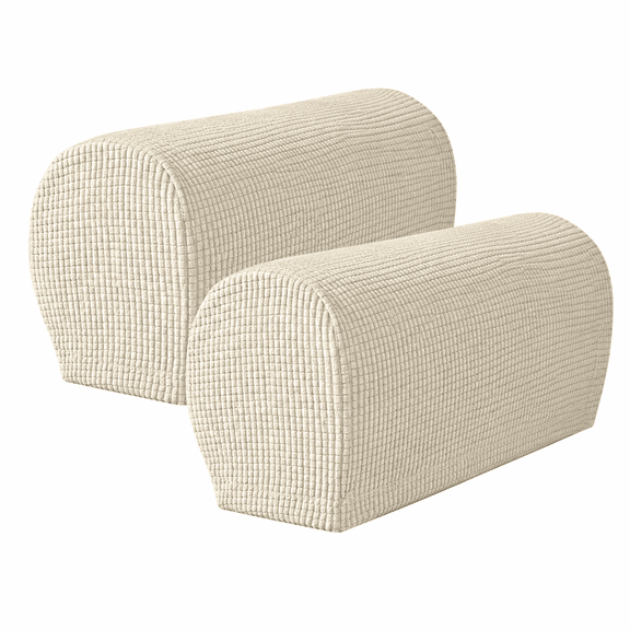2Pcs Stretch Armrest Covers, Anti-Slip Elastic Chair Arm Protector, Washable Furniture Slipcover for Sofa, Recliner, Couch, Loveseat, Home & Office Use