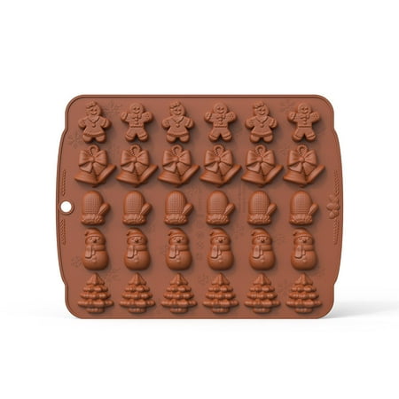 

30 Cavity Christmas Chocolate Mold Cake Biscuit Silicone Mold DIY Snowman Christmas Tree Fudge Handmade Kitchen Baking Tools