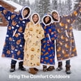 thumbnail image 4 of Joyfy Wearable Blanket Hoodie for Adults Gifts for Teen Girls Sister Women Sherpa Fleece Printed Hooded Blanket Sweatshirt Warm Cozy with Pocket & Sleeves, 4 of 7