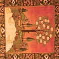 thumbnail image 1 of Ahgly Company Indoor Square Animal Orange Traditional Area Rugs, 7' Square, 1 of 1