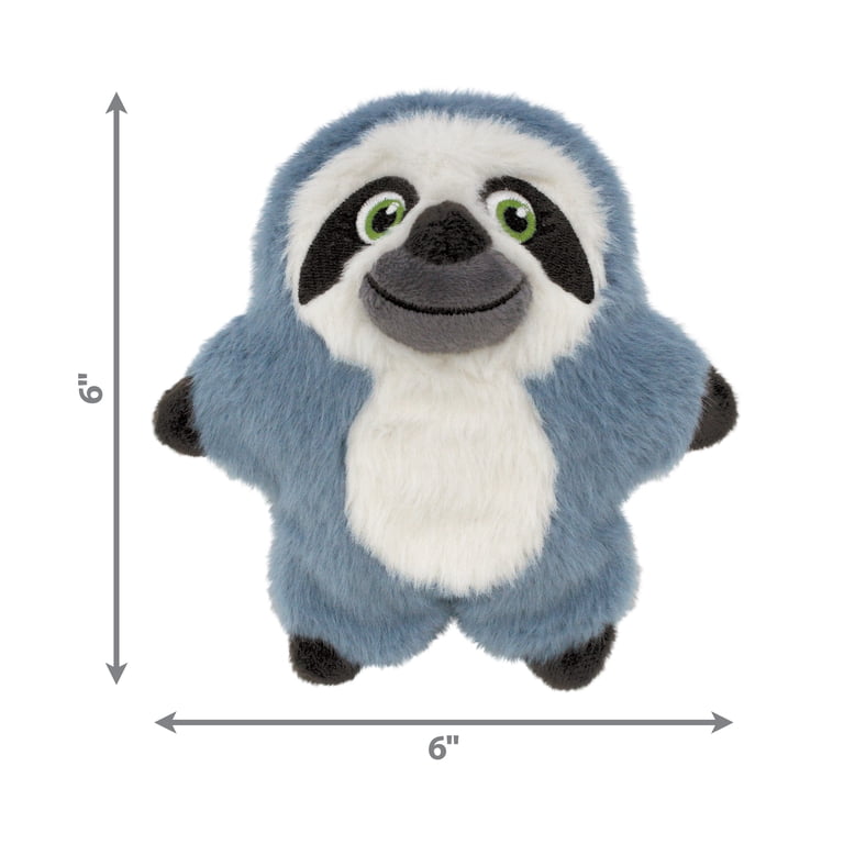 KONG Snuzzles Kiddos Plush Squeaker Dog Toy, Sloth photo 4
