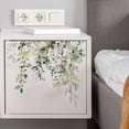 thumbnail image 4 of Green Plant Leaves Wall Sticker Bathroom Toilet Decor Living Room Cabinet Home, 4 of 8