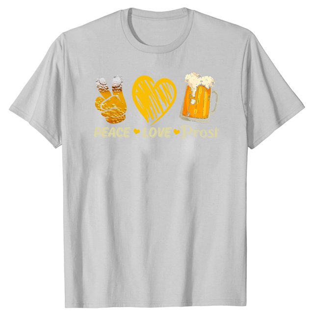 Camisetas divertidas y lindas de Oktoberfest, paz y amor, camisetas de verano con gráficos de cumpleaños, ropa de calle de algodón, camisetas de manga corta, regalos de fiesta