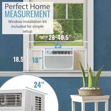 Keystone - Energy Star 15,100 BTU 115V Window/Wall Air Conditioner with Follow Me LCD Remote Control - White