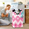 thumbnail image 5 of Yayeee Freestanding Laundry Hamper with Handle Collapsible Large Storage Basket for Clothes, Heart Geometric, 5 of 7
