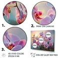 thumbnail image 3 of Designart "Sunset With Pink Orchids I" Orchids Floater Framed Canvas Art Print, 3 of 5