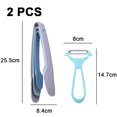 thumbnail image 2 of Sistema de la cocina para el nuevo apartamento casero, cuchillo de pelar del acero inoxidable del clip plástico de la comida 3 en 1, 2 of 5