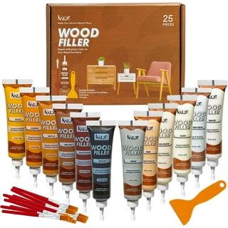 Lifreer Wood Furniture Repair Kit - 40 Pcs Wood Filler, Touch Up Markers  with Wax Sticks - for Wood Floors, Stains, Scratches,Tables, Door