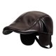 thumbnail image 1 of Gorra plana de cuero Gatsby Newsboy para hombre, color marrón, 1 of 3