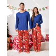 thumbnail image 4 of Pantalones de pijama RMCMS para parejas con bonito estampado navideño con bolsillos, 4 of 7