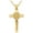 Yellow, variant on 14K Yellow Gold Cross Crucifix and St Benedict Pendant Necklace with Chain