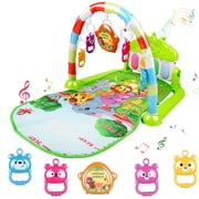 BUSATIA Baby Gym Play Mats, Baby Gym Toys with Kick & Play Piano, Musical Activity Center, Tummy Time Play Mat for Infants and Toddlers 0-12 Months