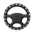 thumbnail image 3 of Disketp Colorful Flowers Elastic Microfiber Steering Wheel Cover for Truck,SUV,Cars,Universal 15 inch,Anti-Slip, 3 of 8